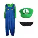 Dzieci Super Mario Luigi Bros Kostium Zielony 120-130cm
