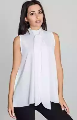 Bluzka M547 (biały) Podobne : Bluzka bez rękawów, z ażurowym haftem - 452165