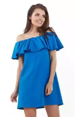 Sukienka L065 (niebieski) Podobne : Komfortowy narożnik lewy do salonu na metalowym stelażu szary MINO - 163121