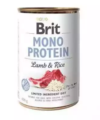 BRIT Mono Protein jagnięcina i brązowy r Podobne : BRIT Mono Protein Mix 8 Smaków - mokra karma dla psa - 8x400 g - 88635