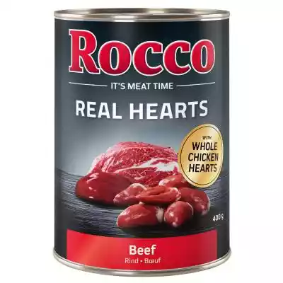 Rocco Real Hearts, 6 x 400 g - Wołowina  Podobne : Rocco żwacze wołowe, zielone - 500 g - 337283