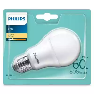 Żarówka Led PHILIPS E27 9W_60W Podobne : Philips - LED Plafon MOIRE LED/20W/230V 4000K - 928285