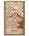 Drewniany obraz miasta - Boston w dębowej ramie 50x30cm Dąb, Orzech, Heban