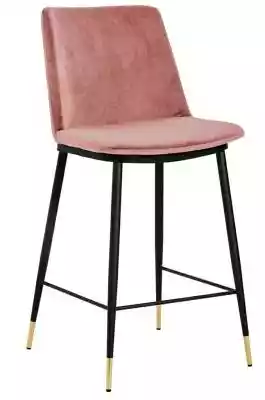 Hoker DIEGO 65 brudny róż - welur, podst Krzesła > Krzesła według rodzaju > Krzesła barowe