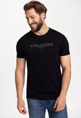 Granatowa koszulka z gumowym nadrukiem T ZIMOWA WYPRZEDAŻ > MĘŻCZYZNA > T-shirty