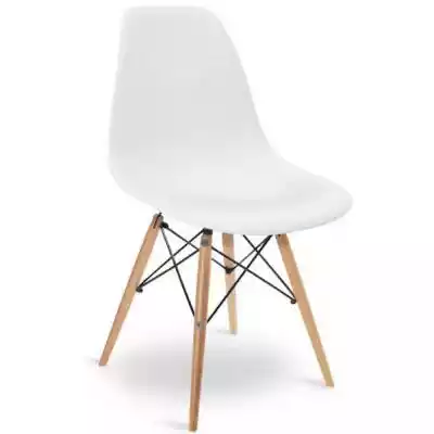 Nowoczesne krzesło Eames Krzesło charakteryzuje się minimalistyczną formą i skandynawskim wzornictwem,  które pokochał cały świat. Ten unikatowy design zrodził się w głowie bardzo uzdolnionych ludzi. Siedzisko w kolorze białym zapewnia odpowiednią wygodę. Zostało wykonane z wysokiej klasy 