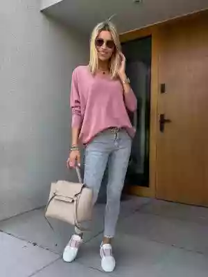 Sweter Pull V Dusty Pink sklepu