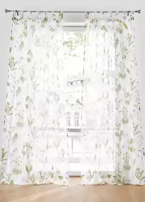 Firana z roślinnym nadrukiem (1 szt.) Podobne : Firana Samanta biały, 280 x 130 cm - 291246