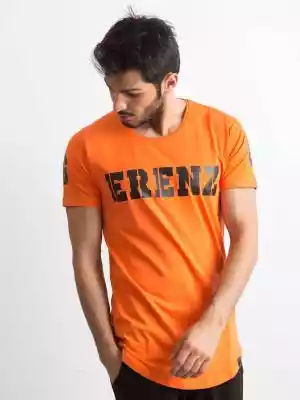 T-shirt T-shirt męski pomarańczowy Podobne : Męski t-shirt z napisem T-PUSH - 26697