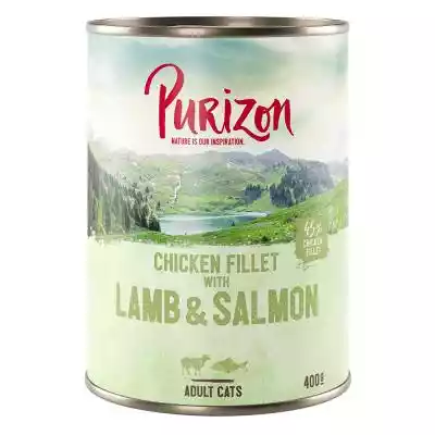 Purizon Adult 24 x 400 g, bez zbóż - Fil Podobne : Purizon Adult Sterilised dla kota, kurczak i ryba – bez zbóż - 400 g - 337826