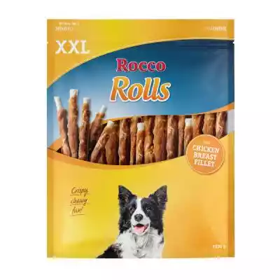 Rocco Rolls XXL pałeczki do żucia - File Podobne : Rocco Chings XXL - Suszona pierś z kurczaka, 4 x 900 g - 338810