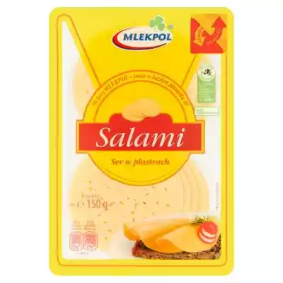 Mlekpol - Ser salami w plastrach Produkty świeże/Sery/Sery żółte