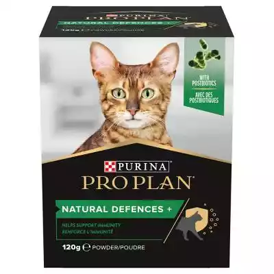 PRO PLAN Suplement dla kota Natural Defences+ zapewnia Twojemu kotu smaczny dodatek do karmy. Proszek został specjalnie opracowany,  aby wspierać naturalne mechanizmy obronne u dorosłych kotów. PRO PLAN Suplement dla kotów Natural Defences+ zawiera postbiotyki,  aby wspomóc układ odpornośc