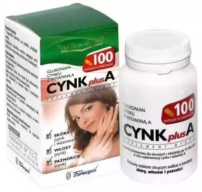 Cynk Plus A  100 kapsułek Podobne : Molekin Cynk 15 mg 30 tabletek powlekanych - 39015