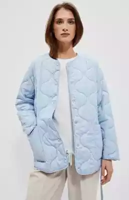 Pikowana kurtka damska w kolorze jasnoni Podobne : Oryginalna damska kurtka na suwak we wzory - 974886