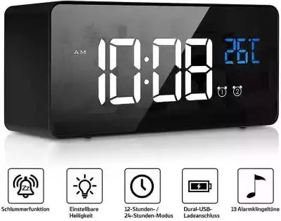 Xceedez Cyfrowy budzik, cyfrowy zegar LE Podobne : Xceedez Cyfrowy budzik 3d, ścienny zegar numeryczny LED z 3 automatycznymi poziomami regulacji jasności, elektroniczny zegar LED z funkcją drzemki,... - 2759333