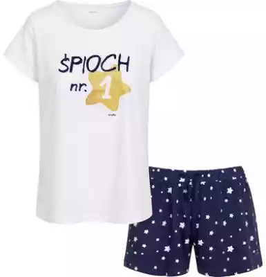 Damska piżama z krótkim rękawem, z napis Podobne : Piżama z krótkim rękawem dla chłopca, z piłką, 9-13 lat - 29382