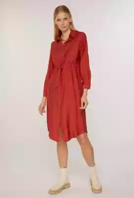 Koszulowa sukienka z kieszonką Podobne : Sukienka koszulowa midi z okrągłym dekoltem, dł. do kolan - 450073