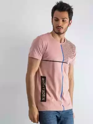 T-shirt T-shirt męski ciemny różowy Podobne : Męski t-shirt z napisem zakręcony, granatowy - 29966