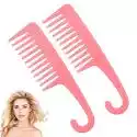 Xceedez Wide Tooth Comb Grzebienie prysznicowe2szt Szeroki grzebień do zębów dla kobietdetangler Shower Comb With Hookgood For Curly Hair Wet Dry L...