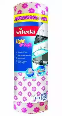 Ściereczki VILEDA Light&Soft rolka (40 s Podobne : Rękawiczki gumowe VILEDA Simple 170902 (rozmiar M/L) - 1468475