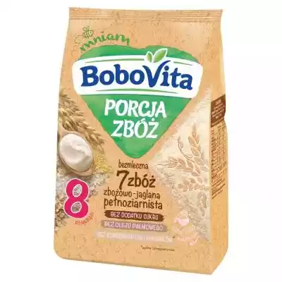 BoboVita Porcja zbóż Kaszka bezmleczna 7 Podobne : BoboVita - Porcja zbóż kaszka mleczna 3 zboża malina truskawka banan - 222950
