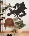 Drewniana Mapa Europy 100x80cm Heban