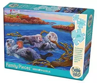 Cobble Hill Brukowane puzzle - rodzina w Podobne : Poduszka Wydry, średnica 40 cm - 292424