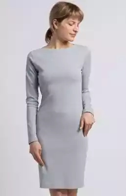 LA060 sukienka (popielaty) Podobne : Sukienka dopasowana mini w print (biały-wzór) - 128938
