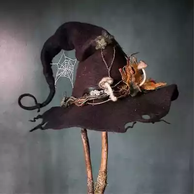 Kobiety Halloween Party Masquerade Felt Witch Hat Cosplay Prop Costume Fancy DressDymetr: 38cmWysokość: 79cm Kostium Halloween czarownica ha...