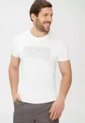 Męski t-shirt z napisem i grafiką T-LINE linie