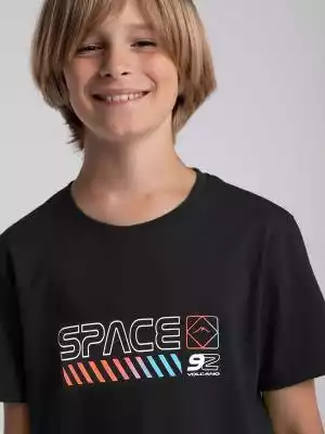 Bawełniana koszulka chłopięca z nadrukie na sportowo