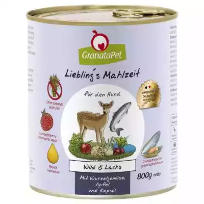 Pakiet GranataPet Liebling's Mahlzeit, 1 Podobne : GranataPet Liebling's Mahlzeit karma dla psa, 6 x 800 g - Cielęcina i królik z cukinią, dynią i olejem lnianym - 341037