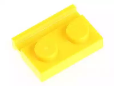 Lego Płytka z krawędzią 1x2 32028 żółta 2 szt.