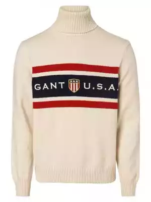 Gant - Sweter męski, beżowy Podobne : Gant - Sweter damski, różowy - 1681338