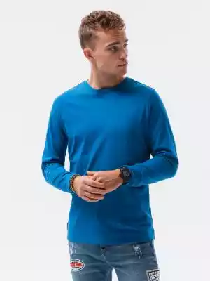 Longsleeve męski bez nadruku - niebieski Podobne : Czarny Longsleeve Męski Basic Tshirt Long Sleeve 120 Black - M - 5793