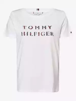 Tommy Hilfiger - T-shirt damski, biały Kobiety>Odzież>Koszulki i topy>T-shirty