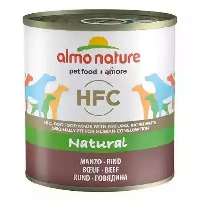 ALMO NATURE HFC Natural - wołowina,  mokra karma dla psa - puszka 290g ALMO NATURE to lekkostrawna i smaczna karma mokra dla wszystkich kotów,  marynowana w sosie własnym. Specjalnie sbilansowana i produkowana tylko ze specjalnie dobranych składników. Wyjątkowo starannie opracowany skład o