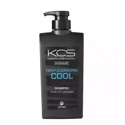 KCS Homme Deep Cleansing Cool - Chłodzący szampon dla mężczyzn 550ml KCS HOMME DEEP CLEASING COOL – Chłodzący szampon z miętą Szampon KCS HOMME DEEP CLEASING COOL zapobiega wypadaniu i pobudza porost włosów. Delikatnie oczyszcza,  usprawnia mikrokrążenie,  odżywia i wzmacnia cebulki. Dzięk