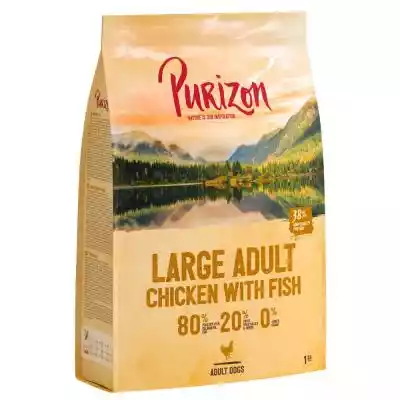 Purizon Large Adult dla psa, kurczak i r Podobne : Purizon Adult, 24 x 200 g, bez zbóż - Filet z kurczaka z łososiem 24 x 200g - 340610