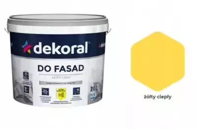 Farba Fasadowa Dekoral Polinit Żółty Ciepły 5L