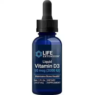 Life Extension Płynna witamina D3 50mcg  Podobne : Life Extension Przedłużenie życia Quick Brain Nootropic, 30 Veg Caps (Opakowanie 2) - 2926582