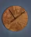Dekoracyjny, drewniany zegar na ścianę - grawer Europy - Orzech Orzech