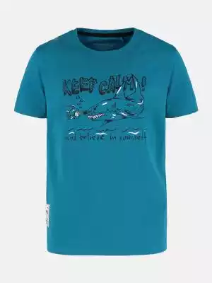 Bawełniany T-shirt chłopięcy z nadrukiem Podobne : Rekiny - 723732