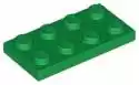 Lego 3020 plytka 2x4 zielony 2 szt N