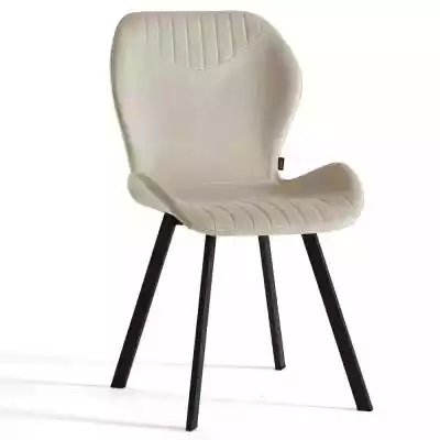 KRZESŁO TAPICEROWANE DC-6350 BEŻ WELUR # Krzesła > Krzesła według materiału > Krzesła tapicerowane