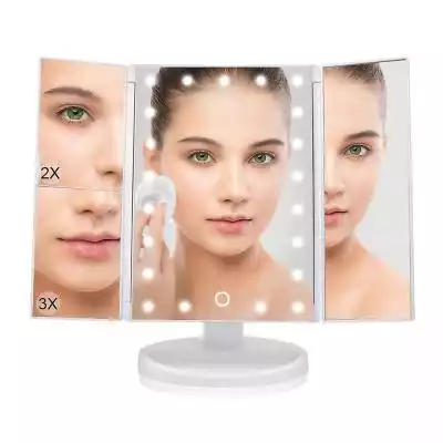 Naciśnij przełącznik czujnika ekranu dotykowego,  a ściemnialne diody LED lusterka kosmetycznego natychmiast się włączą. Możesz także dostosować jasność świateł LED w zależności od potrzeb,  po prostu przytrzymując przycisk ekranu dotykowego.
Profesjonalne lusterko do makijażu: Czy kochasz
