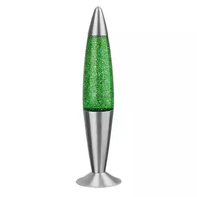 ﻿Piękna i nowoczesna stołowa lampa Glitter Mini marki Rabalux w zielonym kolorze. Lampa oferuje dynamiczny,  świecący efekt brokatu,  który przemieszcza się do góry i w dół i równocześnie odbija światło żarówki umieszczonej w dolnej części lampy. Prosta,  ale efektowa zasada działania pole