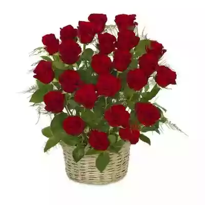 Bukiety Kwiatowe Kosz 24 Róż Czerwonych Podobne : Bukiety Kwiatowe Sernik okrągły - 2270