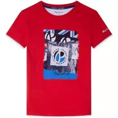 T-shirty z krótkim rękawem Dziecko Pepe jeans  -  Czerwony Dostępny w rozmiarach dla chłopców. 6 lat, 8 lat, 16 lat.